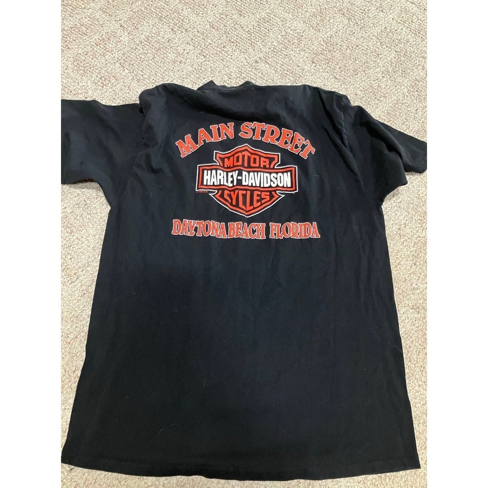 Vintage 1999 Harley Davidson Daytona Bike Week T-Shirt Black Mens Large XL 90s - Picture 5 of 6